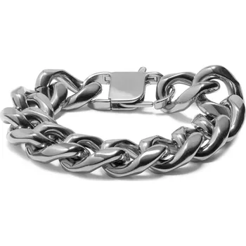 Náramek 18mm ocelový náramek stříbrné barvy - Lucleon