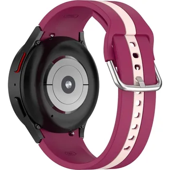 Příslušenství k chytrým hodinkám eses Silikonový řemínek pro Samsung Galaxy Watch 4 a 5 - Vínovo růžový proužek