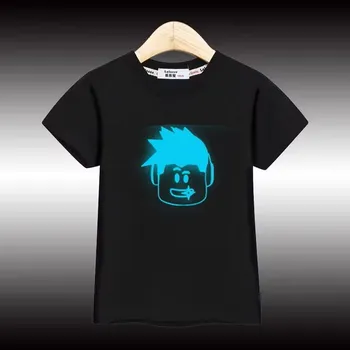 Roblox Dětské bavlněné tričko "Roblox" se svítícím obrázkem Barva: Černá, Velikost: 130/ 8 let