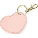 BagBase Klip na klíče - srdce BG746 Soft Pink 7 x 6 cm