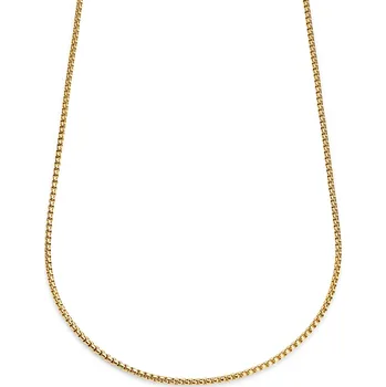 Řetízek Essentials | 3mm kostičkovaný řetízek zlaté barvy se zaoblenými články - Lucleon