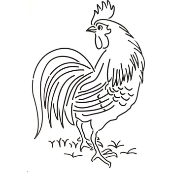Šablony na malování, KOHOUT, 26x18cm, 1ks