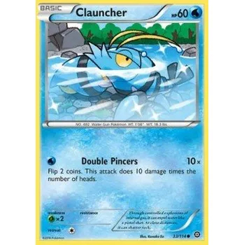 Sběratelská karetní hra Pokémon STS 033/114 Clauncher - Steam Siege Stav: Excellent, Verze: REVERSE HOLO