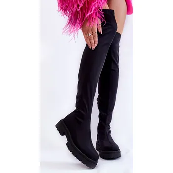 Dámské kozačky Dámské kozačky nad kolena Brinna Barva: Černá, Velikost: 40