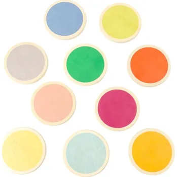 Dřevěná hračka Montessori nášlapné kameny - barvy