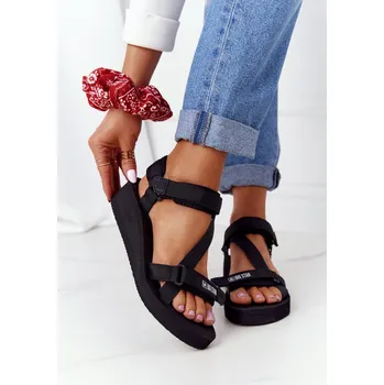 Dámské sandále Pěnové Sandály Na Klínu Big Star FF274A351 Barva: Černá, Velikost: 41