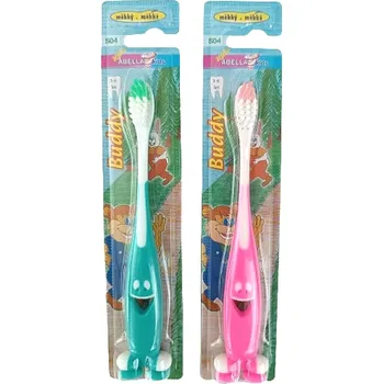 Zubní kartáček Abella Buddy Kids střední zubní kartáček různé barvy pro děti 1 kus