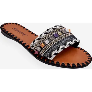 Dámské pantofle Dámské zdobené pantofle Bellisa Barva: Černá, Velikost: 36