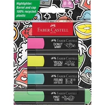 Zvýrazňovač FABER-CASTELL zvýrazňovač Textliner 1546, set 4ks GRAFFITI