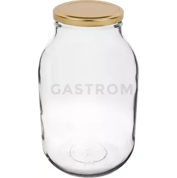 Sklenice Zavařovací sklenice Twist-off 3 l se zlatým víčkem Ø 100/6 | BROWIN, 133302