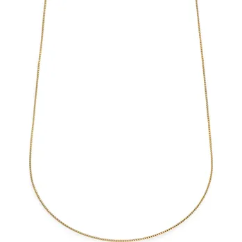 Řetízek Essentials | 1mm kostičkovaný řetízek zlaté barvy se zaoblenými články - Lucleon