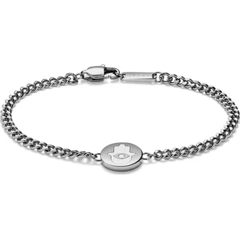 Náramek Unity | Náramek Hamsa z nerezové oceli stříbrné barvy - Arkai