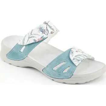 Dámská zdravotní obuv Medistyle Dámská zdravotní pantofel DANA zelenomodrá-potisk Velikost: 39