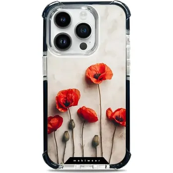 Pouzdro na mobilní telefon Odolný obal Mobiwear MagSafe Elite Bumper - Apple iPhone 14 Pro - D012D Vlčí máky (Odolný kryt, pouzdro, obal Mobiwear Elite Bumper na mobil Apple iPhone 14 Pro - D012D Vlčí máky, materiál Plast + TPU silikon + kov - zesílená ochrana telefonu, podpora)