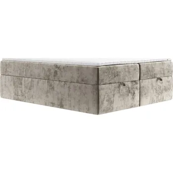 Postel Maison de Rêve Béžová čalouněná postel boxspring FREJA 200 x 200 cm
