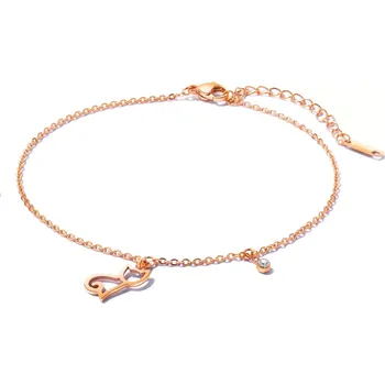 Náramek Náramek z oceli 316L v měděné barvě - obrys kočky, čirý zirkon, jemný řetízek