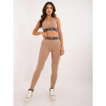 Dámské legíny Dámské legíny s viskózou FOR FITNESS tmavě béžové