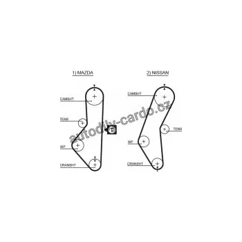 Rozvod motoru Sada rozvodového řemene GATES (GT K015067) - NISSAN