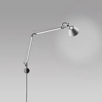 Nástěnné svítidlo Artemide 1530050A + A025150 Tolomeo Parette LED TW, hliníková nástěnná lampa se stmívačem, 8W LED tunable white, 81+67cm