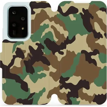 Pouzdro na mobilní telefon Flipové pouzdro Mobiwear - Honor 200 Lite - V111P Maskáče (Knížkové flip pouzdro, obal, kryt na mobil Honor 200 Lite - V111P Maskáče, materiál Umělá kůže + TPU - ochrana 360°, stojánek, silikonová vanička, magnetické zavírání)