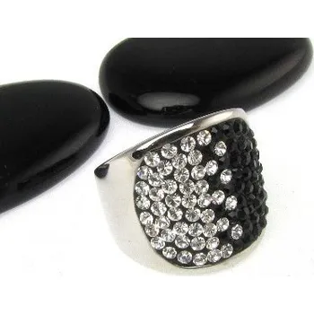 Prsten Prosperk Prsten ocelový s krystalky Swarovski masivní Velikost prstenů: 6 (EU: 51-53) 15552/6 -