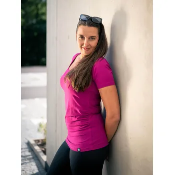 Dámské tričko Bobánek Dámské tričko UniFit krátký rukáv - Fuchsiové - L