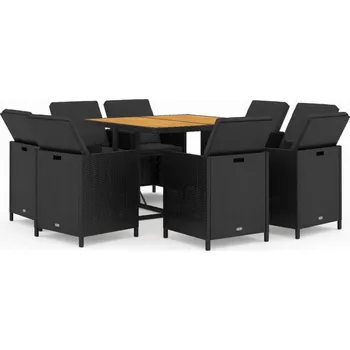Zahradní nábytek z umělého ratanu VidaXL, černý, 1 díl