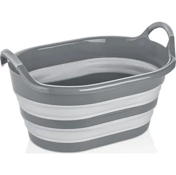 Koš na prádlo KITCHISIMO 357661 skládací koš na prádlo 55 x 39,2 x 30,5 cm šedý