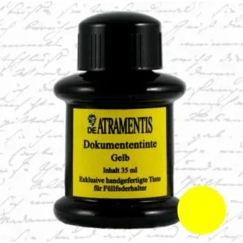 De Atramentis voděodolný inkoust 45 ml, Document Ink, Yellow