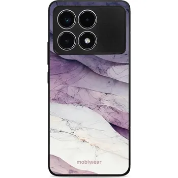 Pouzdro na mobilní telefon Lesklý kryt Mobiwear Glossy - Xiaomi Poco F6 Pro 5G - G028G - Bílý a fialový mramor (Prémiové lesklé pouzdro, obal, kryt Mobiwear Glossy na mobil Xiaomi Poco F6 Pro 5G - G028G - Bílý a fialový mramor, materiál Plast + TPU silikon - krytí po všech stranách