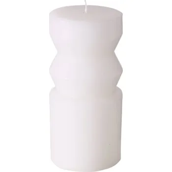 Svíčka DEKORATIVNÍ svíčka parafinová bílá 14 x 6,5 cm