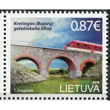 Poštovní známka (2015) MiNr. 1191 ** - Litva - Železniční most u Kretingy