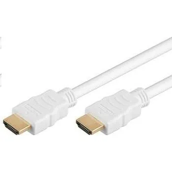 Kabel do PC PremiumCord HDMI High Speed + Ethernet kabel,bílý, zlacené konektory, 3m