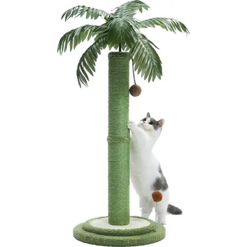 Kočičí škrabadlo ve tvaru palmy - 85 cm (zelené/hnědé) Barva: AMT0219GN - zelená