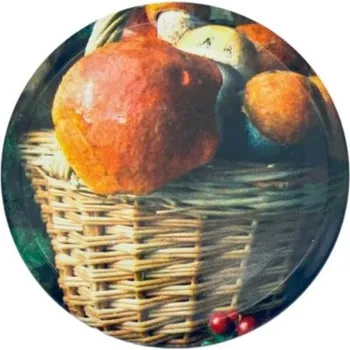 Víčko na zavařovací sklenici Zavařovací víčka twist na české sklenice HOUBY v košíku 66 mm, 10 ks Rychlá expedice, doprava zdarma od 999,-