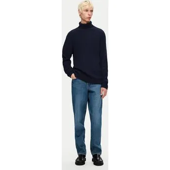 Pánský svetr Selected Homme Rolák 16094576 Tmavomodrá Regular Fit XL