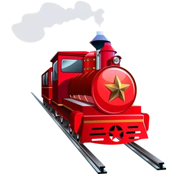 Textilní nažehlovací páska NAŽEHLOVAČKA - Červená lokomotiva