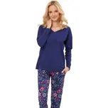 Dámské dlouhé pyžamo Italian Fashion Folk Modré L Modrá