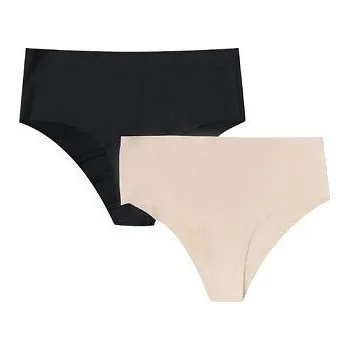 Kalhotky Sada 2 bezešvých kalhotek Henderson Ladies Feliz 42584 Feliz A'2 S-2XL Velikost: XL, Barva: černá/béžová
