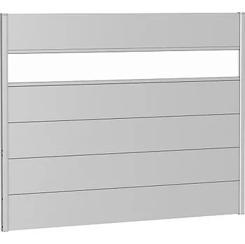 Zástěna s proskleným panelem Biohort PRIVACY SCREEN- výška 135 stříbrná- různé šířky Velikost: 180 B230237