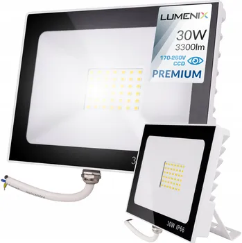 Halogenový Reflektor PRACOVNÍ LAMPA SVĚTLOMET VODĚODOLNÝ LED CCD 30W 3300lm