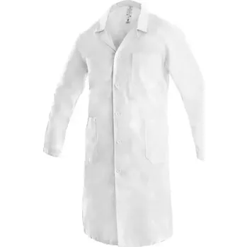 Zdravotnický plášť ADAM plášť pánský bílý dlouhý rukáv - v.64