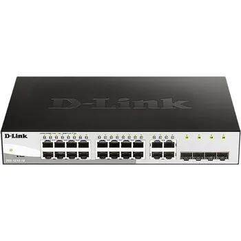 Switch D-Link DGS-1210-16 20-port Gigabit Smart Switch, 16x GbE, 4x RJ45/SFP, fanless