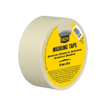 DISTYK Maskovací páska 19 mm, délka 50 m 50 m světle žlutá