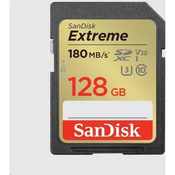 Ukládání dat SanDisk SDXC karta 128GB Extreme (180 MB/s Class 10, UHS-I U3 V30)