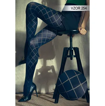 Dámské punčochy Dámské vzorované punčocháče vzor 254 černá MY BEST NOA Varianta: černá, vel. 4