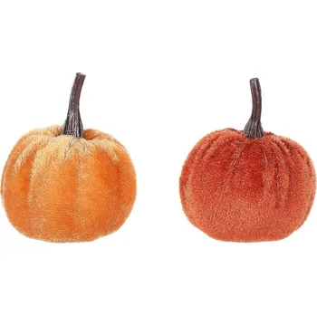 Dýně potažená látkou mix oranžová, plast, 24 ks. pr. 4 cm