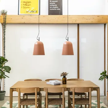 FARO BARCELONA Závěsná lampa Studio, Ø 29 cm, růžová/černá, ocel - Stříška - Ø 10 cm, výška 2,5 cm růžová, černá 1 x 18 W LED - Doprava zdarma