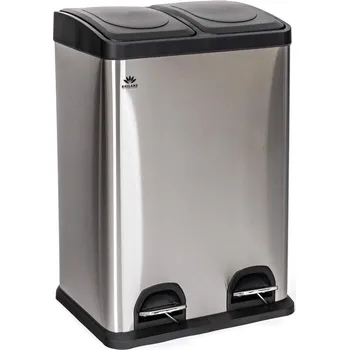 Odpadkový koš Brilanz Savery 48860951 2x 20 l koš na tříděný odpad nerez/černý