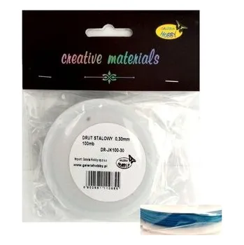 Set školních potřeb Drut stalowy 0.3mm duża szpula 100mb j.niebieski